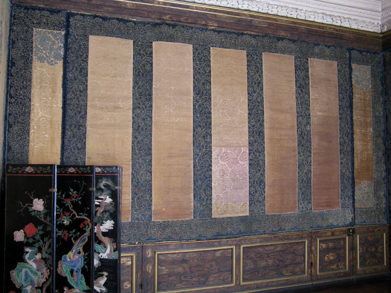Ham House North wallhanging before conservation treatment