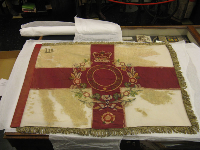 The already conserved Regimental Colour