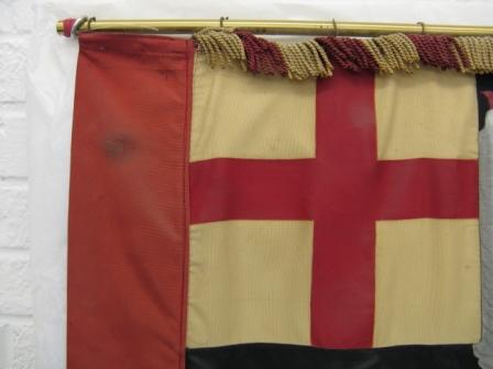 Churchill's Garter Banner prepared for transport.