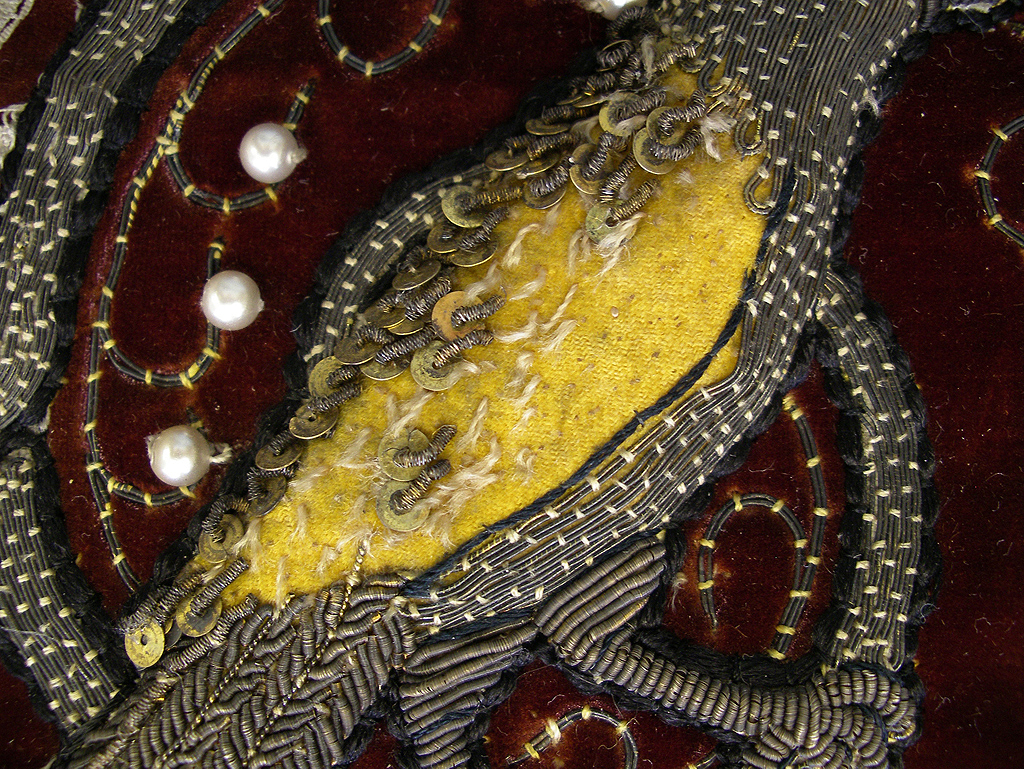 Detail of a bird before treatment.