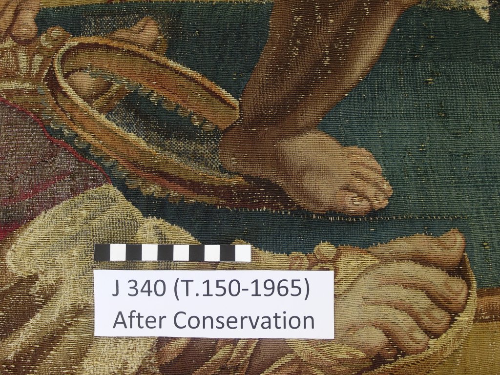 A detail of the crown after conservation treatment
