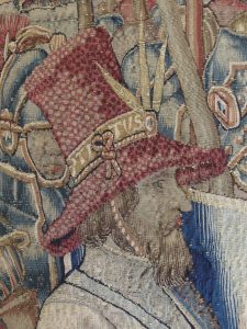 The exquisitely woven hat of Titus after conservation.