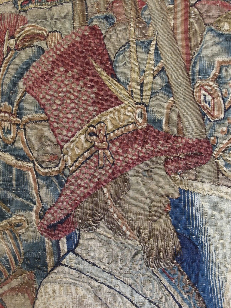 The exquisitely woven hat of Titus after conservation which fronted our 2016 Christmas Card